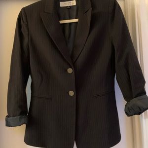 Navy Pinstriped Tahari Blazer